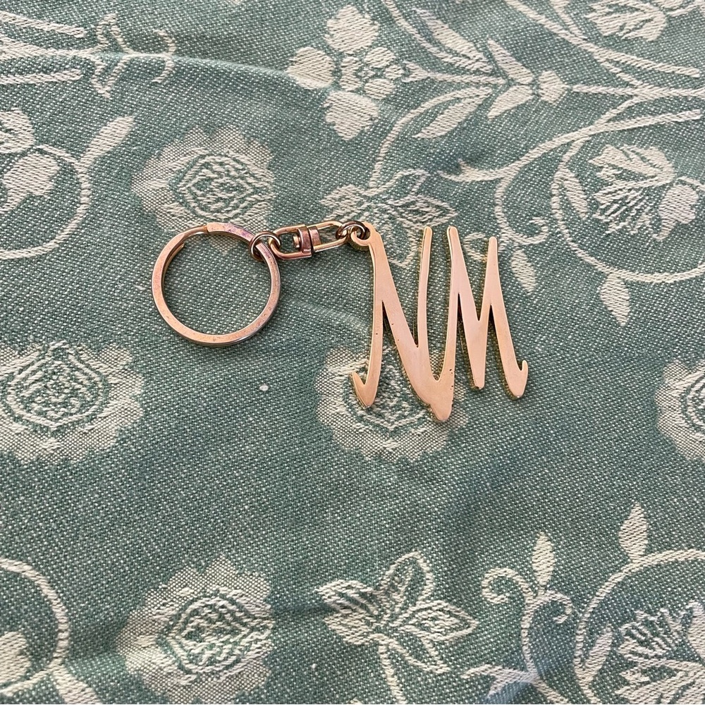 Neiman Marcus Logo Gold tone Keychain / keyring
